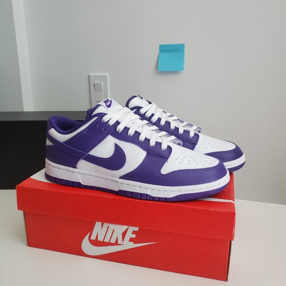Nike Dunk Low Championship Court Purple DD1391-104 Mens Sneakers size 11.5 - Picture 2 of 4